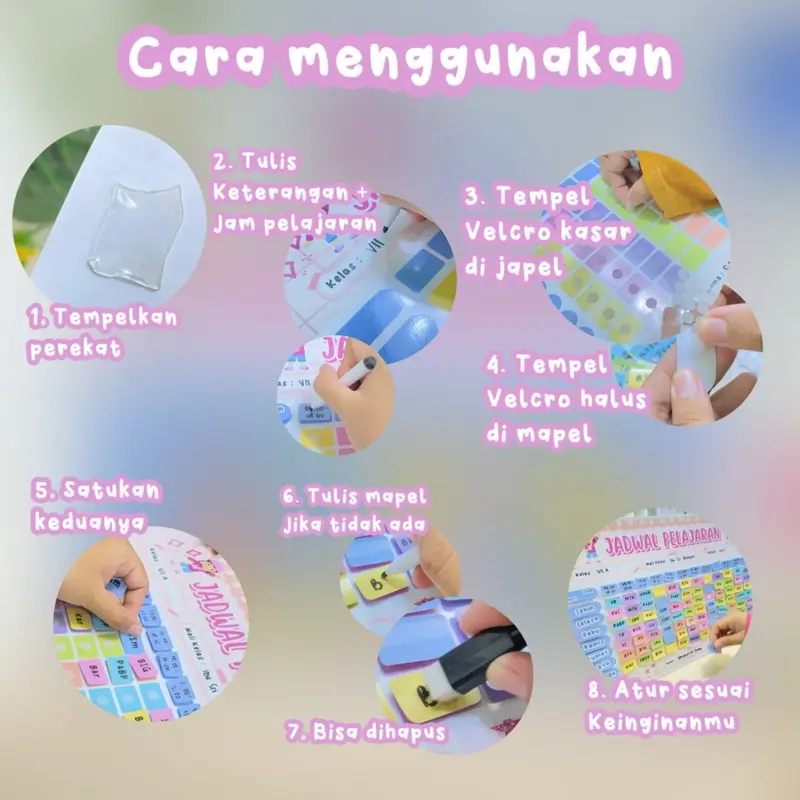 Jadwal Pelajaran Velcro Bisa Lepas Pasang 3