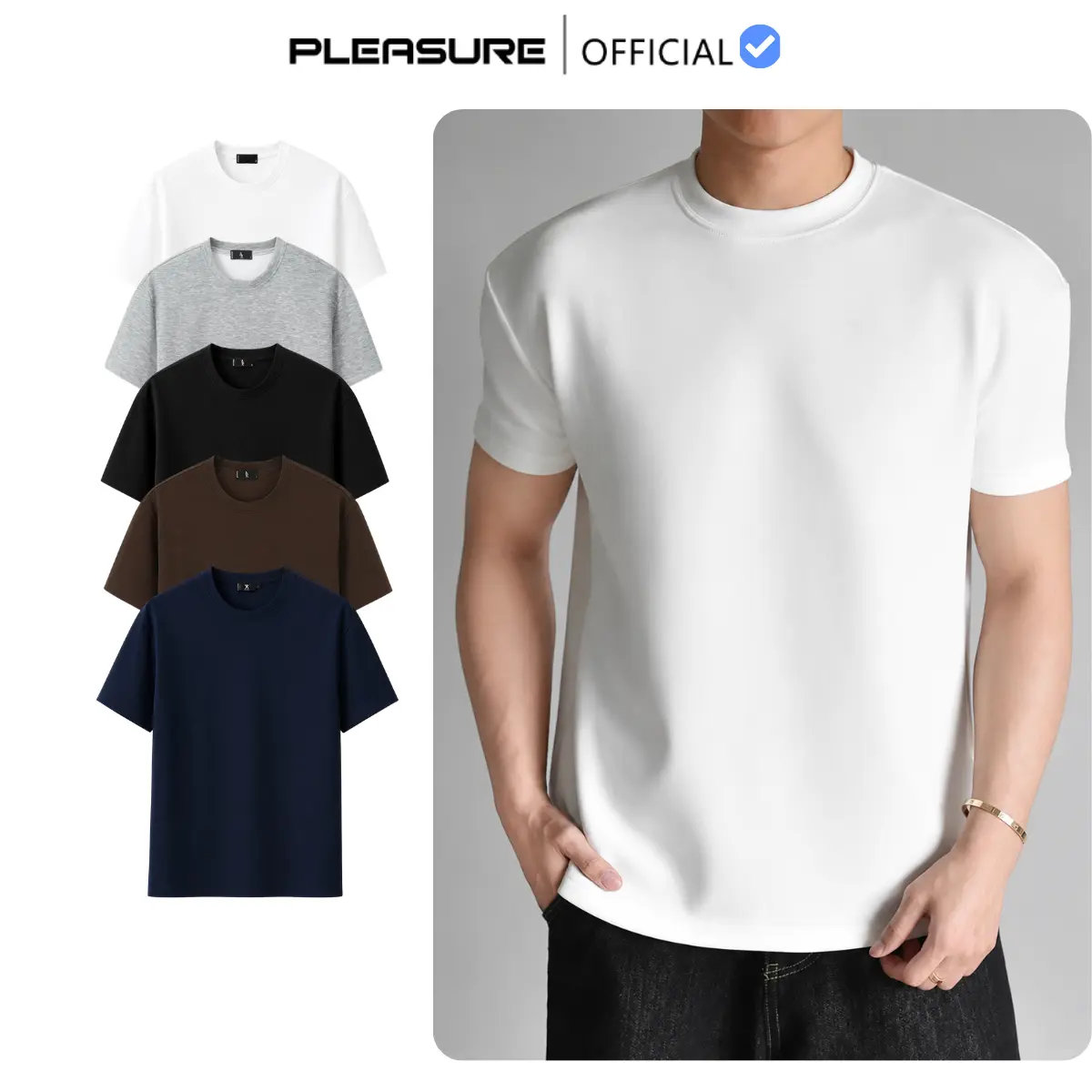 [Deal Mở Bán] Áo Thun Ngắn Tay Cleanfit Cổ Tròn Tôn Vai Tôn Dáng. Áo Thun Nam Nữ Vải Cotton Hàn Cao Cấp Unisex Mềm Mịn Co Giãn Phong Cách Trẻ Trung, Năng Động