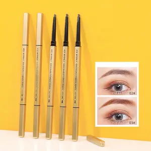 Ladamai Myonly Gold Edition Pensil Alis 2IN1 Dengan Sikat Brush Eyebrown Pencil