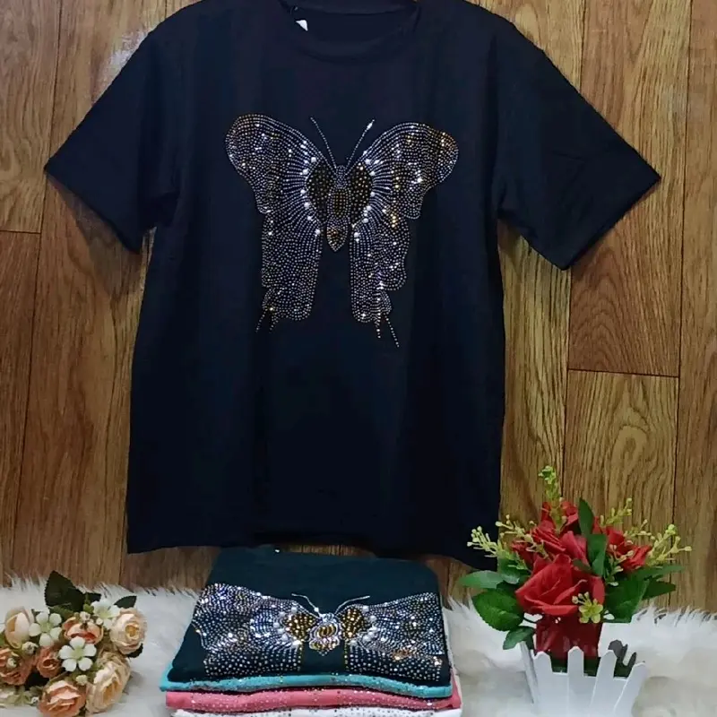 KAOS ATASAN PENDEK WANITA CANTIK BEBITERY JUMBO XXL ( LD : 116 : 120 ) REALPIC 0