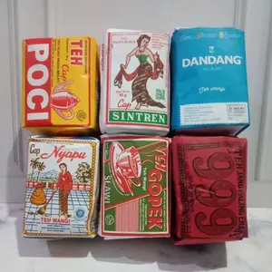 (300gr isi 6biji) Paket 6 teh sintren gopek 999 nyapu dandang biru poci kuning