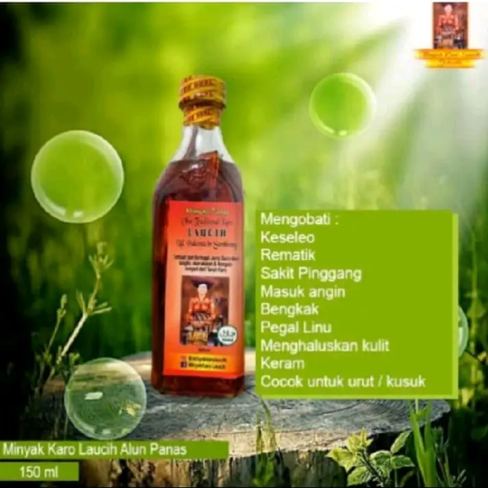 Minyak Alun Panas Karo Laucih 150 ML Obat Tradisional Karo Tubuh 1