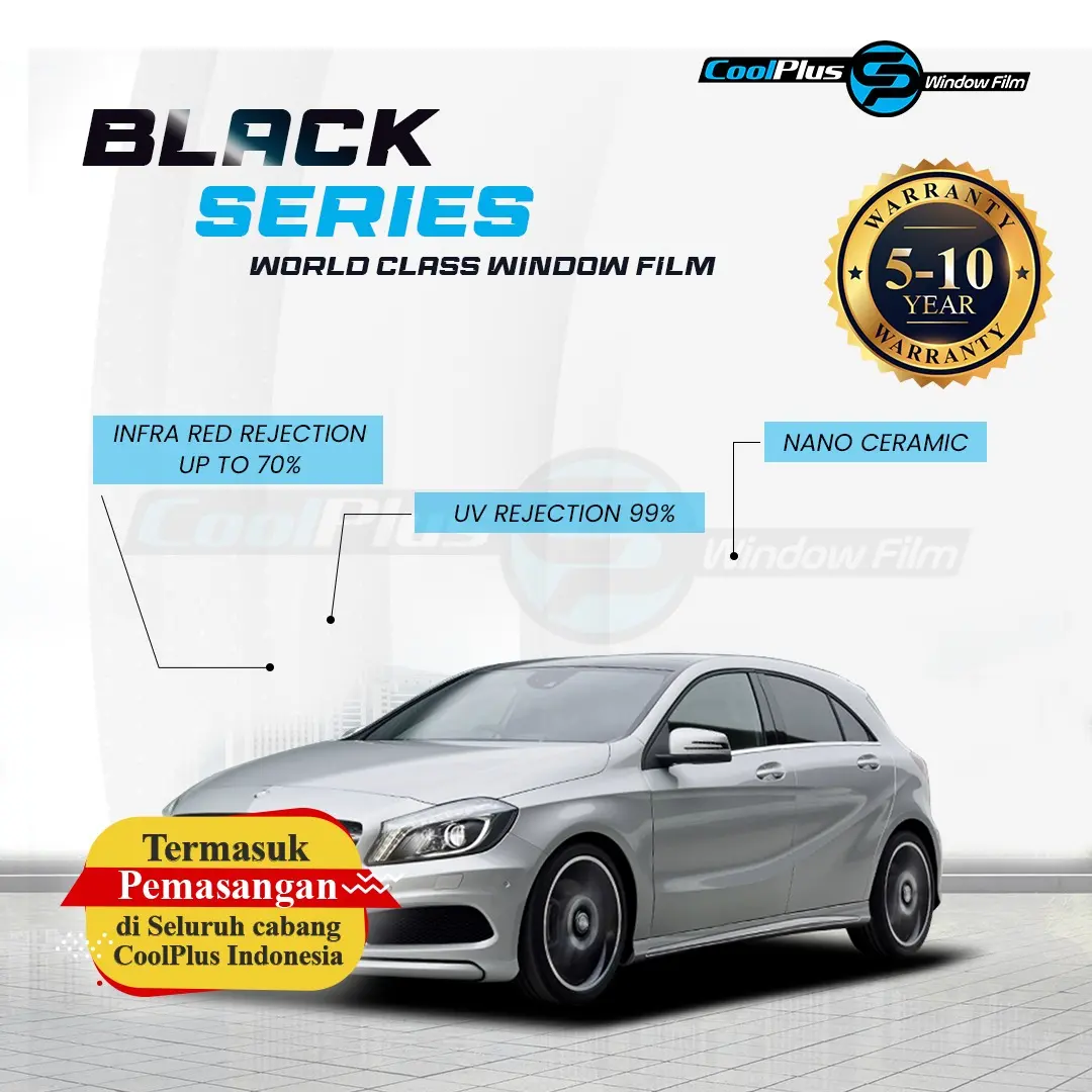 Kaca Film Mobil CoolPlus Seri Black