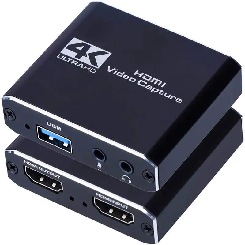 Thẻ Quay Video 1080P 4K HD Tương Thích HDMI Với USB 2.0 3.0 Bảng Quay Video, Ghi Trò Chơi, Phát Sóng Trực Tiếp, Vòng Tròn Phát Sóng, Thích Hợp Để Quay Video Trực Tiếp 0