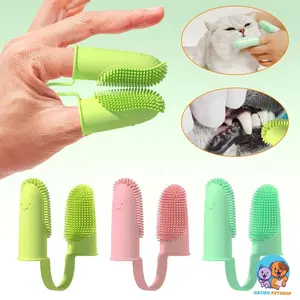 [HACIKO PETSHOP]Sikat Gigi Anjing Kucing/ Sikat Gigi hiwan Sikat Gigi Jari Hewan Peliharaan/ Pet Toothbrush