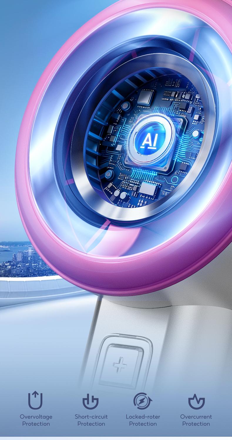 Yodevoe B01 High-speed Portable Handheld Fan 4000MAH Mini kipas Strong Wind 100 Gear Wind Speed kipas angin Digital Display Adjustable Turbo kipas tangan untuk olahraga luar ruangan dan pendinginan cepat