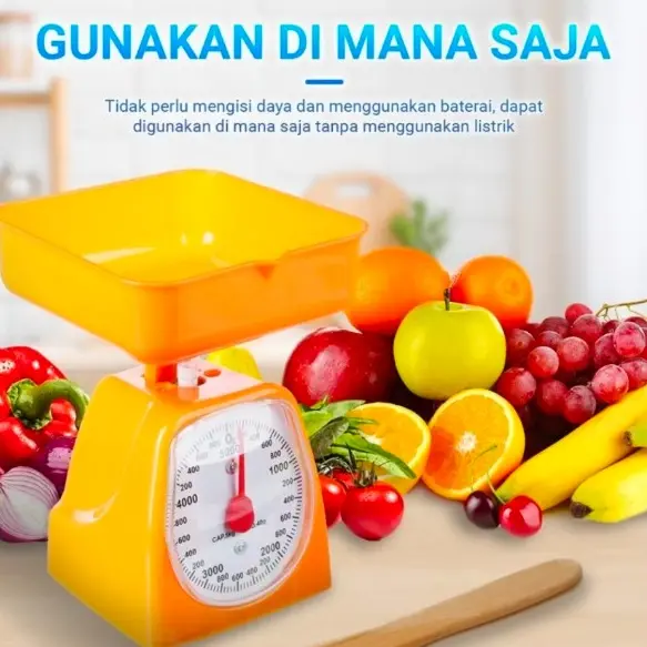 (BUBBLEWRAP) TIMBANGAN DAPUR JARUM ANALOG 5KG 4