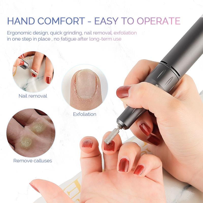 Nail Grinder Nail Drill Machine Nail Polisher 0~35000rpm 30W Portable High-grade Nail Design Device Nail Care Manicure 4