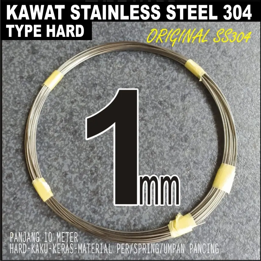 Kawat Stainless Steel 304 Hard Keras 1mm 10 meter