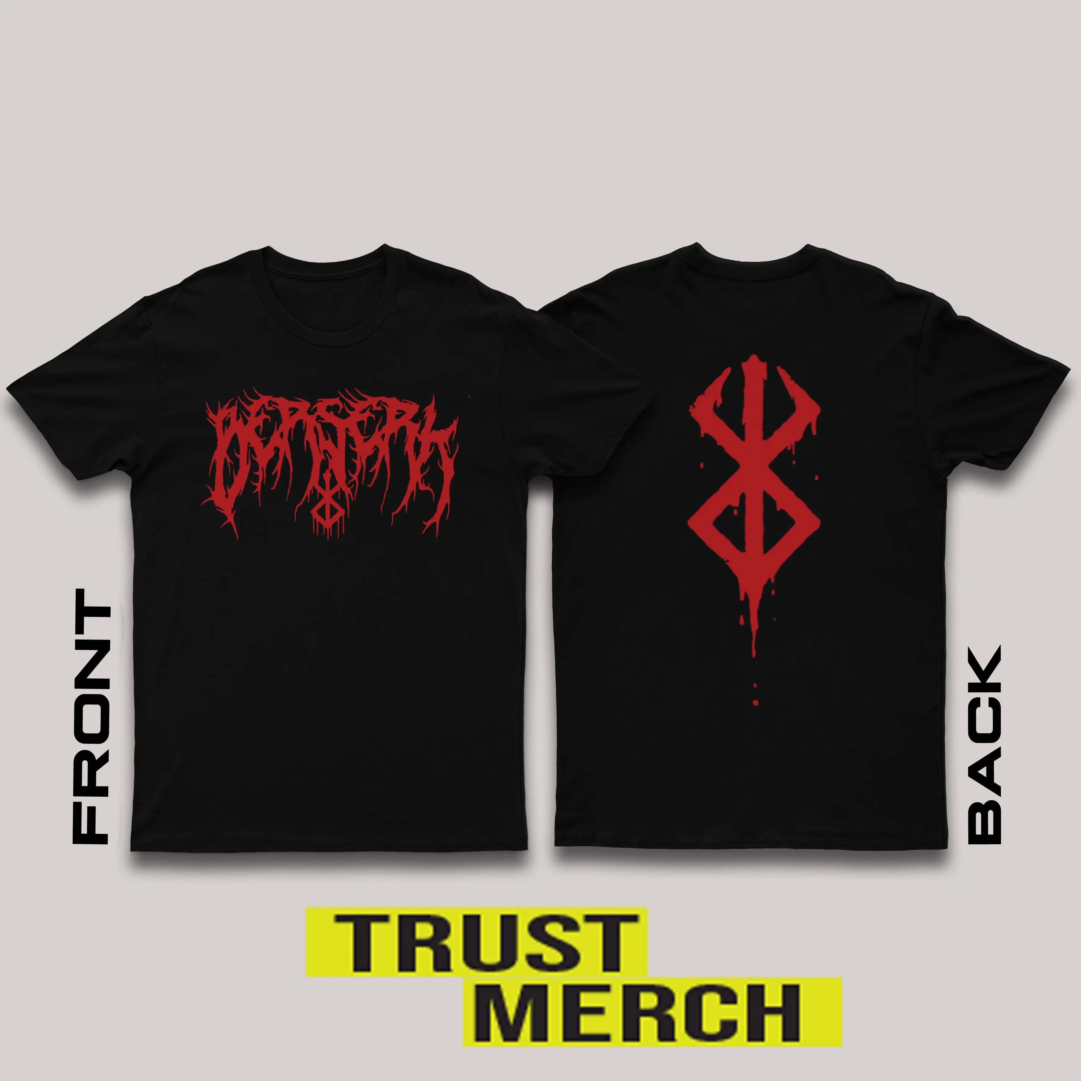 Kaos Baju Tshirt Anime Bersek Logo Outfit Unisex