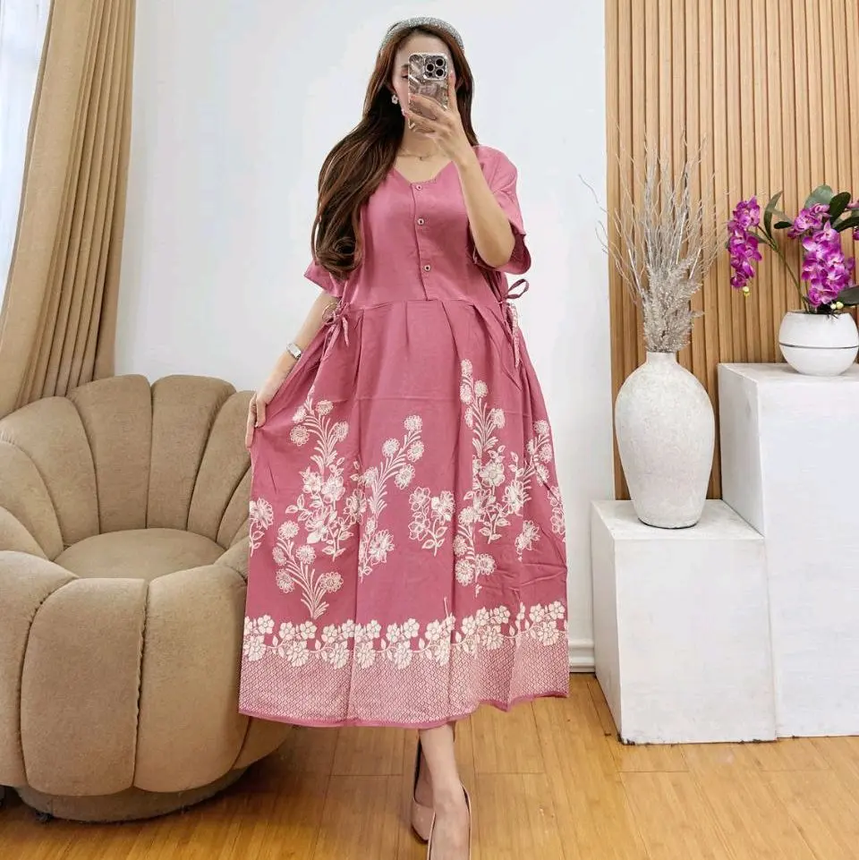 Dresa ibu hamil jumbo daster Busui jumbo terbaru daster chibi jumbo motif kekinian Bahan Rayon Premium murah berkualitas mewah