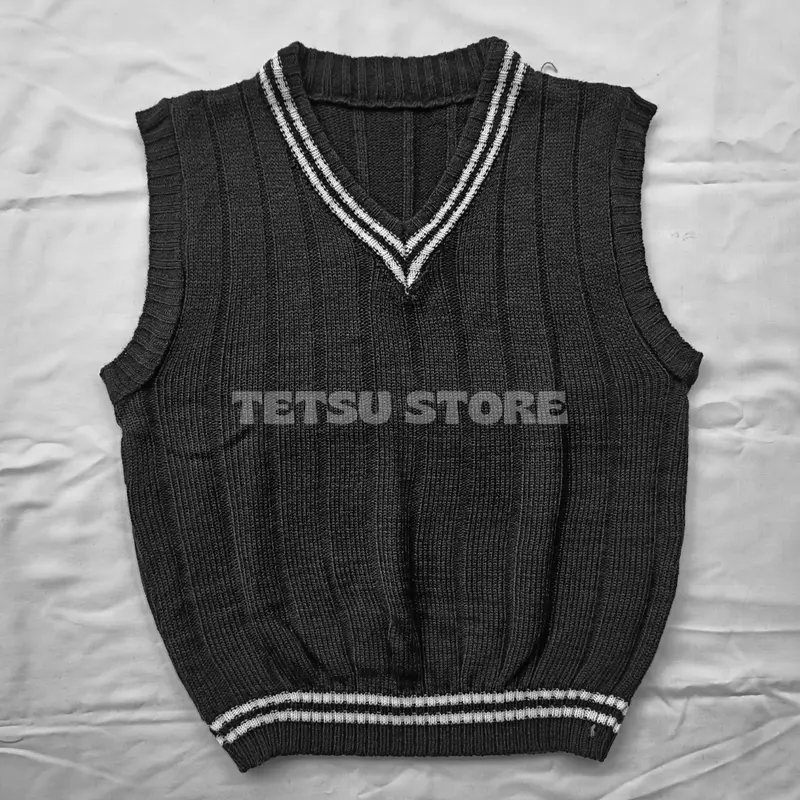 TETSU STORE - Rompi Rajut Anak Motif Salur - Atasan Anak Usia 2-12tahun - Vest Knit 1
