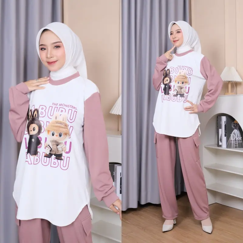 Setelan Labubu Bahan Kenit Model Terbaru dan Kekiniaan 0