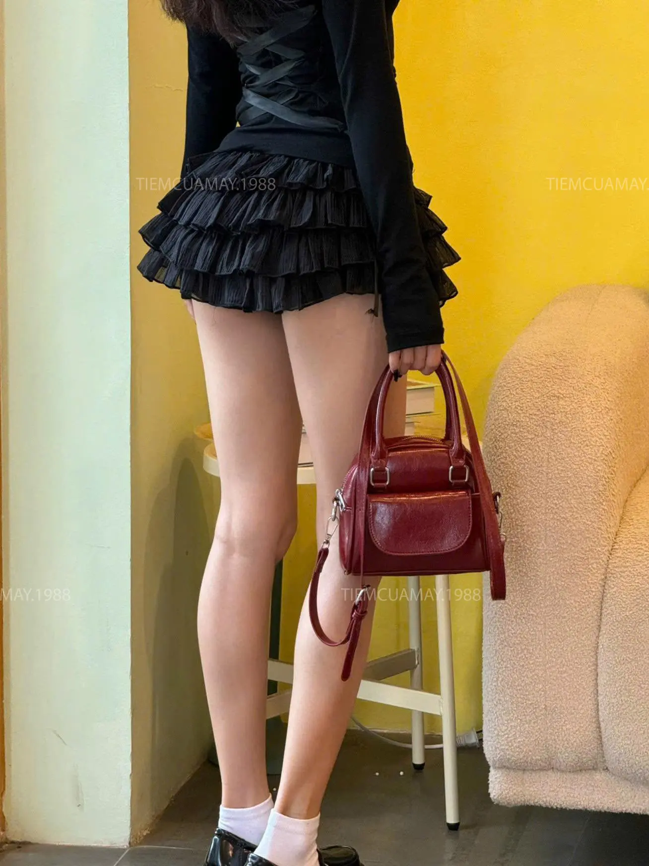 V9 - Chân Váy Ngắn Xòe Xếp Tầng  Bánh Bèo Phong Cách Y2K Nữ | BigBuy360 - bigbuy360.vn
