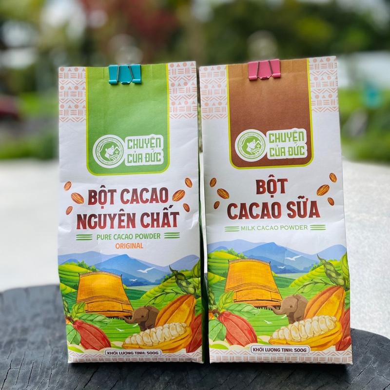  Bột Cacao Thựơng Hạng DakLak gói 500gr  Cacao nguyên chất   Cacao sữa  - Giàu Flavanol 
