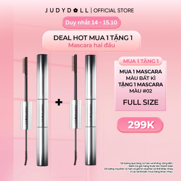[MUA 1 TẶNG 1] Mascara Hai Đầu JUDYDOLL Duo Mascara Làm Dày Và Cong Mi Không Lem Lâu Trôi