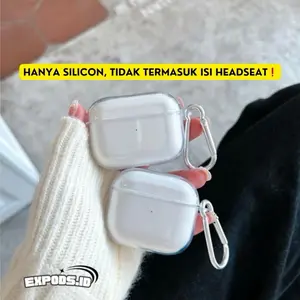 Silicon Bening TWS Pro 2 / Gen 3 Bening Casing Clear Transparent Premium Glass Waterproof Plastic Free Gantungan