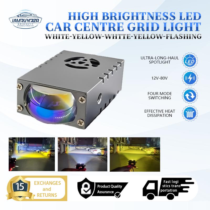 Đèn LED lưới tản nhiệt ô tô một mảnh với đèn phụ trợ độ sáng cao màu vàng và trắng thích hợp cho xe tải xe địa hình và xe máy