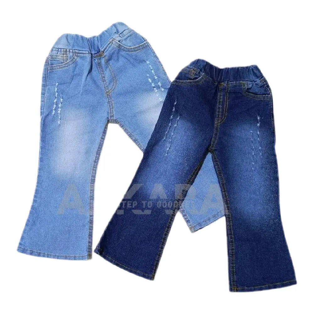 Celana Jeans Anak Perempuan Kulot Pinggang Karet Fashion Kids