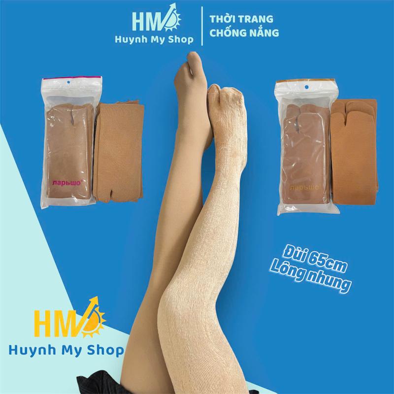 Vớ Đùi Lông Nhung Dài 65cm Ủ Kem, Chống Nắng. Lông Siêu Dày.