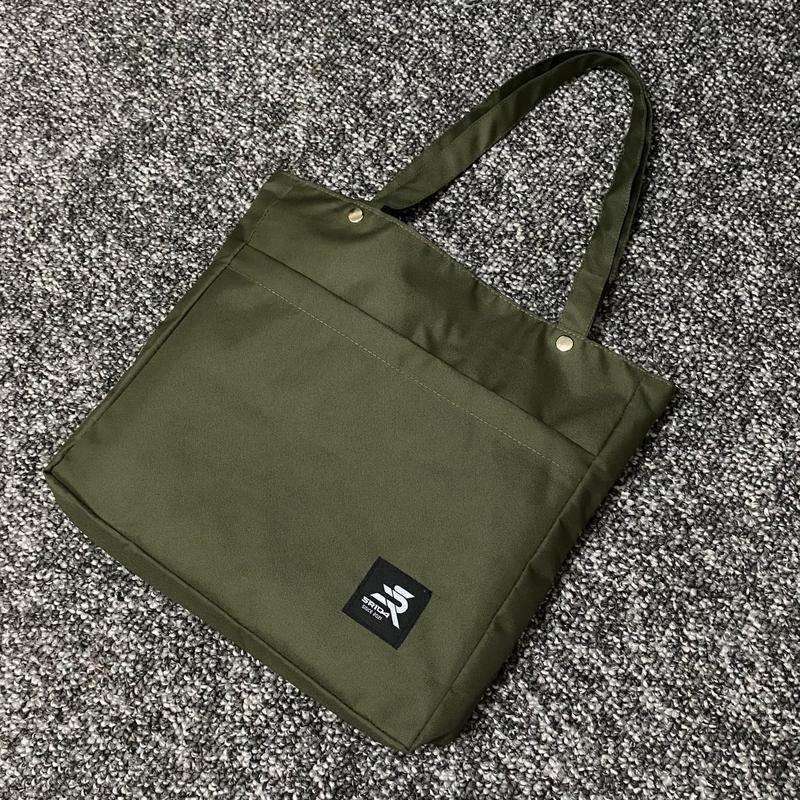 TOTE BAG DOUBLE RESLETING - TAS BAHU TOTEBAG WANITA KANVAS POLOS - TOTE WANITA BANDUNG POLOS - TOTE BAGKANVAS 1