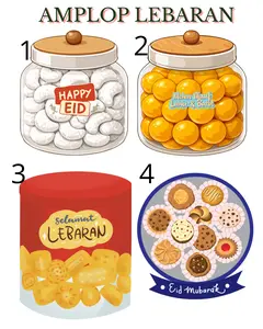 amplop lebaran isi 5 pcs /amplop karakter /amplop karakter idul Fitri konguan