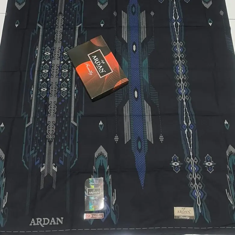 Sarung Ardan Family Gold Quality Terbaru untuk Pria Muslim Dewasa - Hitam printing 1