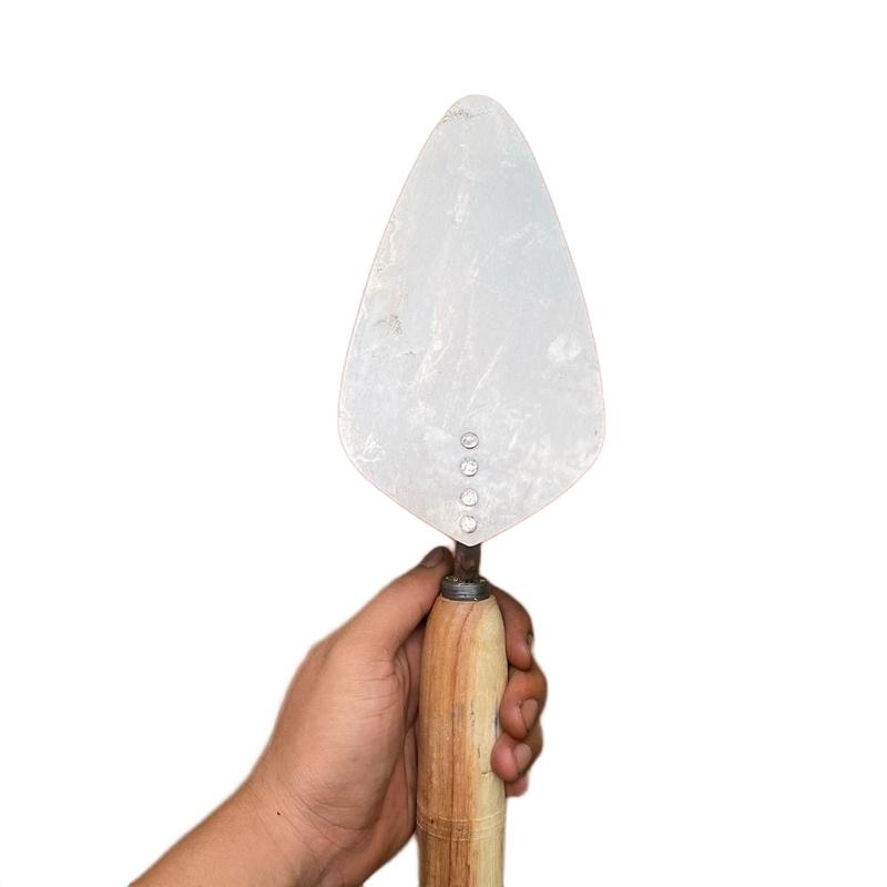 Sendok Semen Cetok Galur Asli Paku Keling 4 Ukuran 18cm Oval - Alat Konstruksi Baja Berkualitas - Bangunan 5