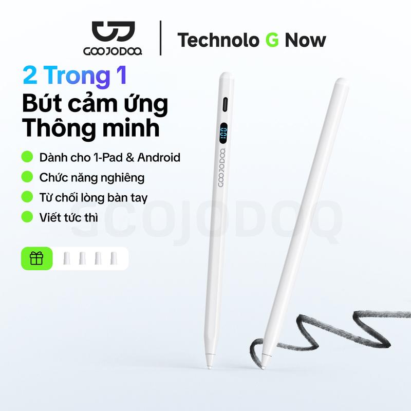 GOOJODOQ*KOL/KOC】Bút cảm ứng thông minh 2 trong 1, dành cho iPad & Android, khả năng tương thích hệ thống kép, chuyển đổi chế độ dễ dàng,