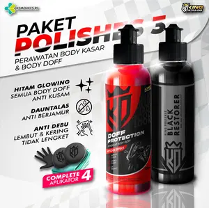 Paket Polishes 3 Pengkilap Motor Cat Doff Dan Penghitam Plastik Trim Permanen Efek Daun Talas Car Kendaraan Paint