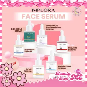 IMPLORA Serum Wajah 20ML | Luminous | Bakuchioul | Peeling | Midnight | Acne | Salmon DNA | 24k Gold