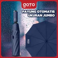 Gambar (Crazy Deal) Goto [COD] Reva Payung Lipat Umbrella Otomatis Polos Besar Anti UV Jumbo - BLACK dari Goto Living Kota Tangerang 2 Tokopedia