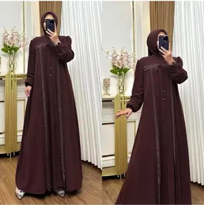 ALIKA ABAYA GAMIS ABAYA TERBARU TERKINI CERUTY BABYDOLL MIX PAYET SWAROSKY ABAYA LEABARAN TERBARU 2026 Dengan Desain Elegan dan Detail Payet Swarosky