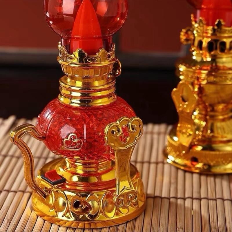 Tặng Kèm 4 Pin Combo 2 Đèn Thờ Dùng Pin Trang Trí Trưng Bày Ban Thờ Hàng Loại 1