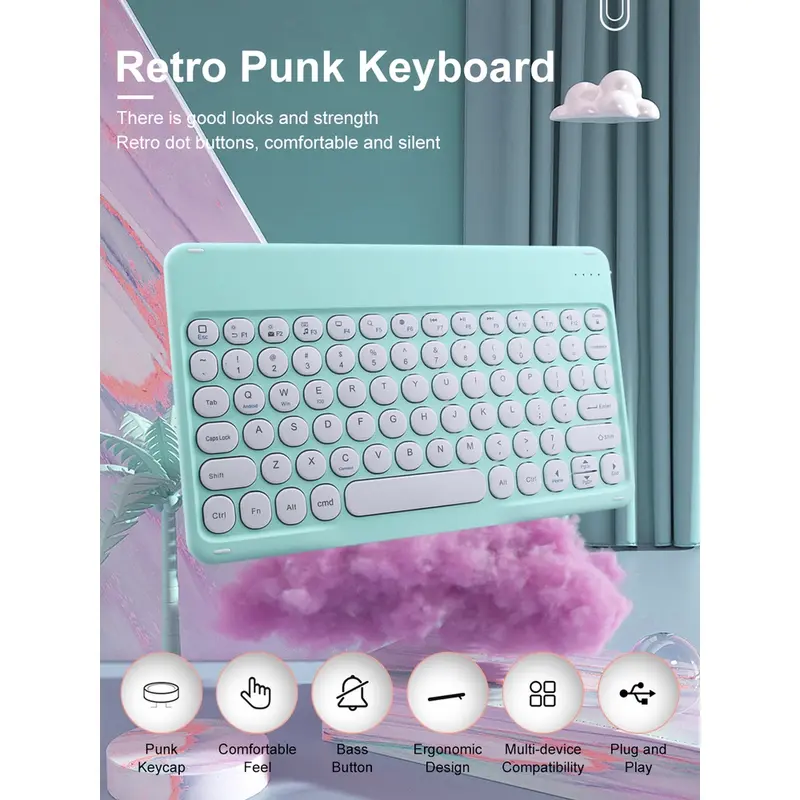 Goojodoq Bluetooth Keyboard pad phone Tablet Wireless Keyboard 6