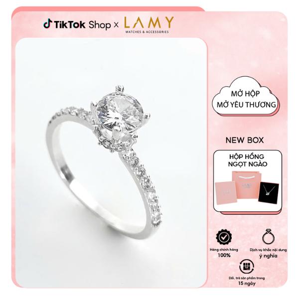 Nhẫn nữ LAMY Bạc S925 Stone Encrusted Crown Ring 8160 - Trang sức LAMY