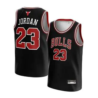 [ORIGINAL] Jersey Michael Jordan Chicago Blls #23 HITAM BLACK - Swingman Bola Basket Baju Kaos T-Shirt Tshirt Atasan Costum Kostum Custom 0