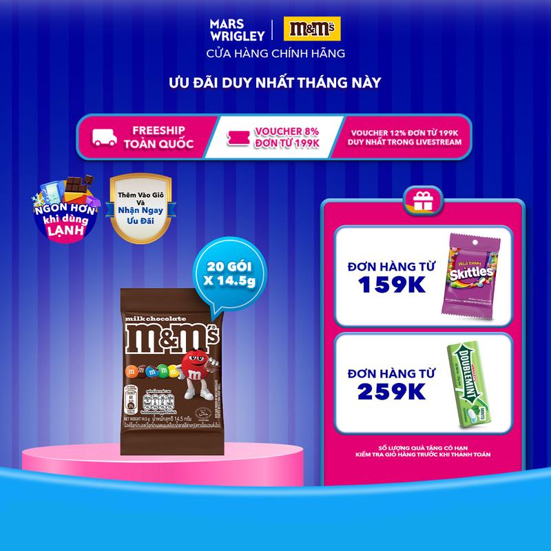 Combo 20 gói Kẹo Socola M&M's gói 14.5g socola