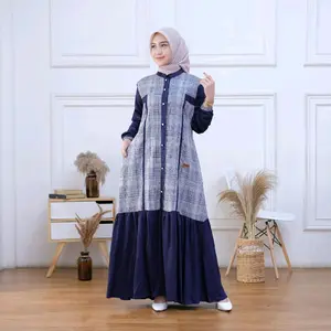 GAMIS NAURA motif kotak bahan katun haruka by ILYA fashion store