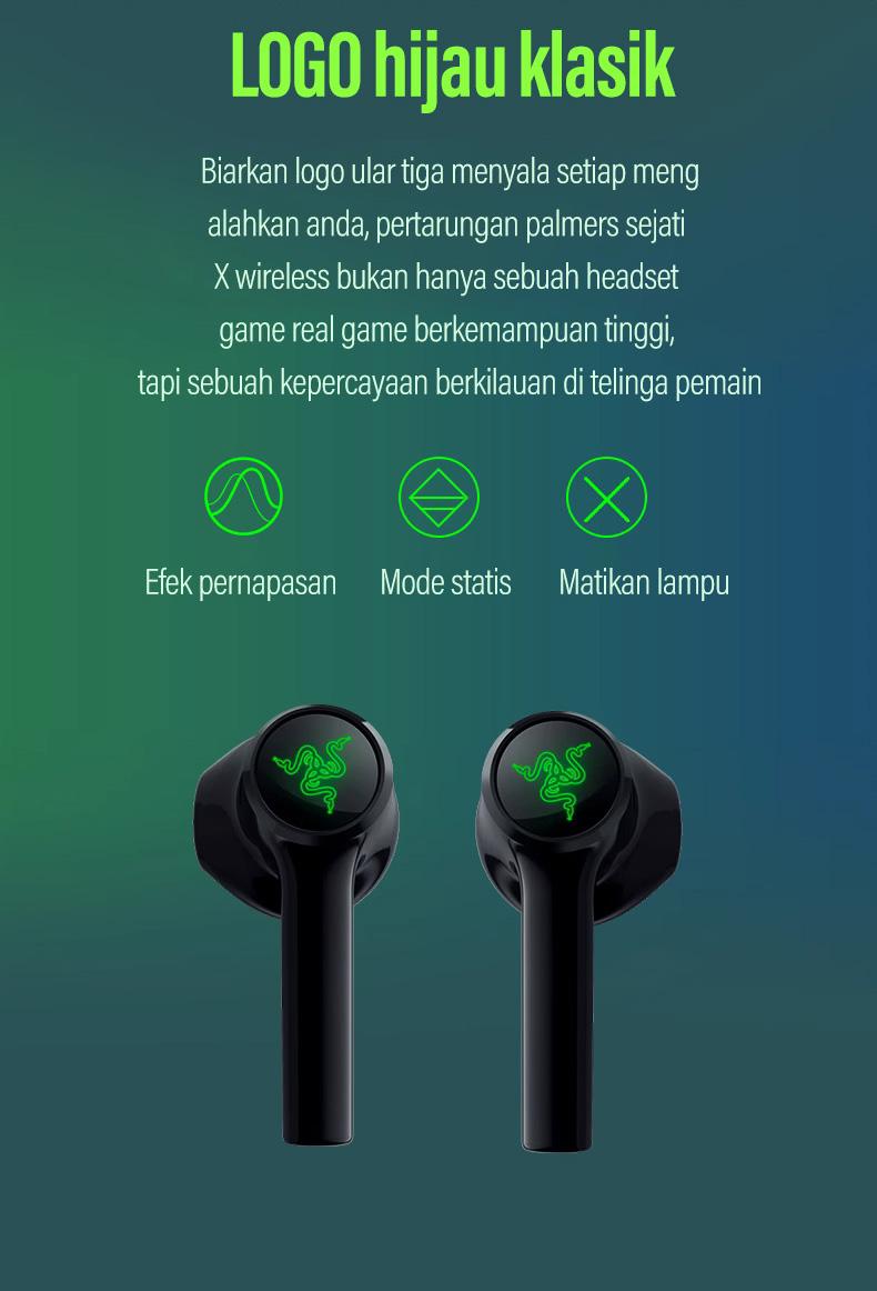 Product Introduction of Headset gaming headset Bluetooth nirkabel sejati Razer Hammerhead dengan mikrofon HiFi stereo 20