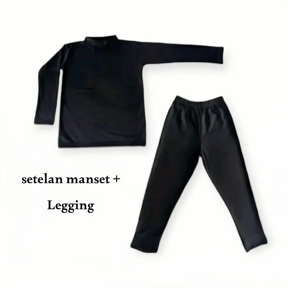 Setelan Baju Manset dan Legging Anak Spandek Premium - Fashion