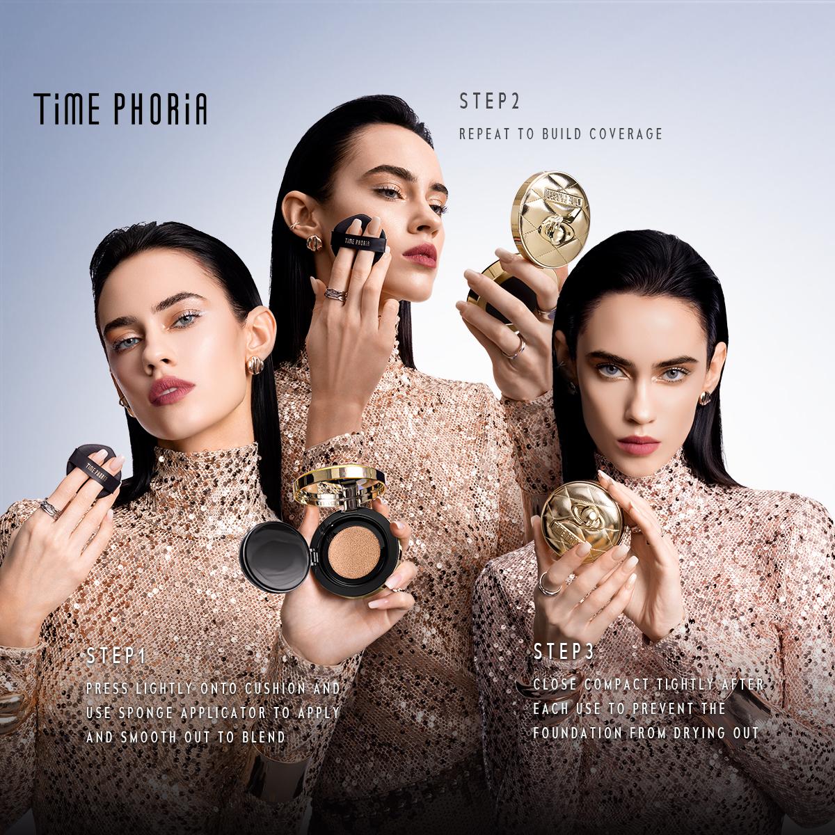 【KOL Exclusive 5K Coupon】TIMELESS UTOPIA  Glow Perfection Cushion 11g-Glow finish Instant smooth (blurring) Moiturizing Coverage