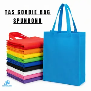 (12 PCS) Tas Goodie Bag Spunbond 75gsm Tali Samping Kuat Ramah Lingkungan Kantong Belanja Bahan Premium Jahitan Rapi Warna Bebas Cocok untuk Souvenir & Belanja - Tas Souvenir Ulang Tahun Pernikahan Aqiqah