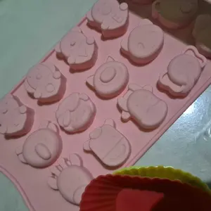 GrosirMart Tusukan Bento Garpu Bento Buah Motif Kacamata Foodpicks Tools Dekorasi Bento