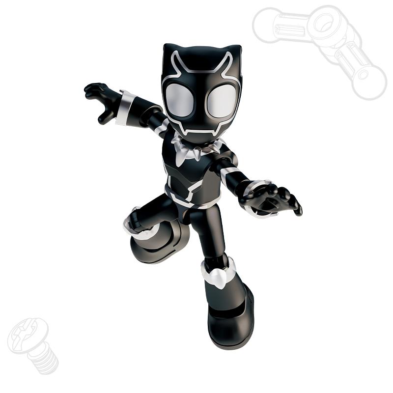 Mainan Blokees Figures-Spider Man AL02, Lisensi Asli, Black Panther - T'Challa, Hulk Toys spiderman robot action 5