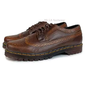 Mr.LA Sepatu Docmartt Laki Laki Kulit Asli Boots Pria Low Cut Warna Coklat Hitam Size 39-44 Shoes