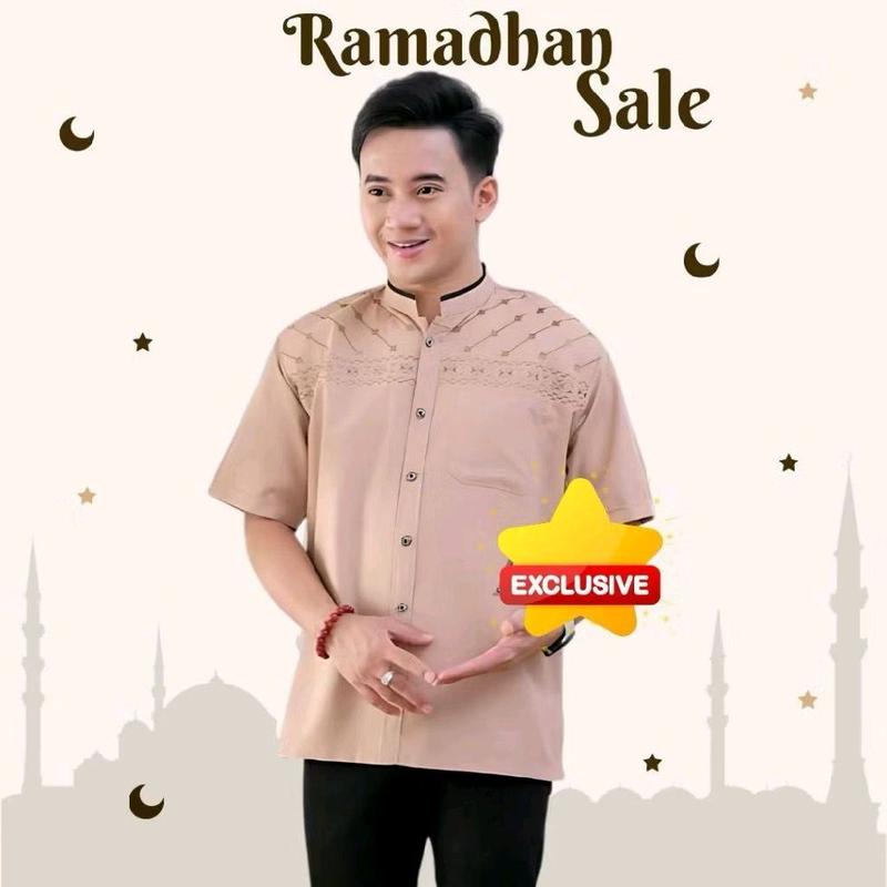 Baju Koko Lengan Pendek Pria Bordir Motif Jasuke terbaru Katun 4