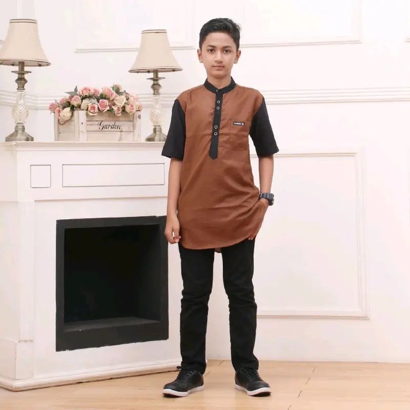 Baju Koko Kurta Anak Lengan Pendek 4