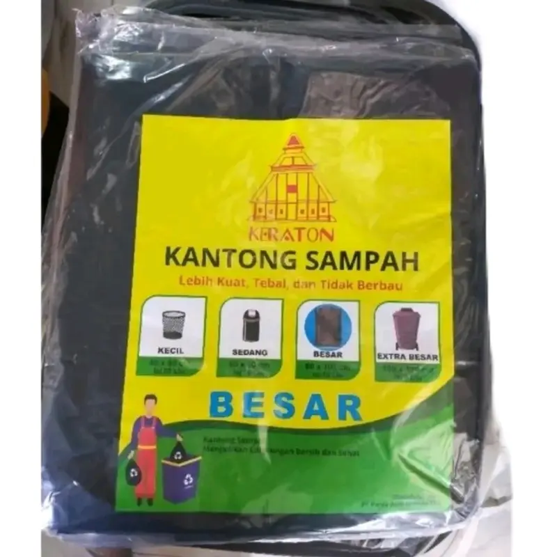 Kantong Sampah PPM HITAM Ukuran 80 x 100 / 1 Pak Isi 10 Lembar 0