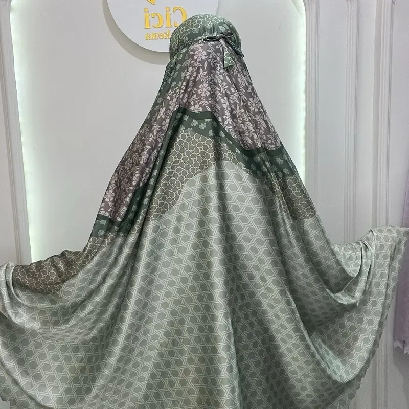 Tebus murah Mukena aramny silk Najma Cicimukena 2 in 1 Travel dewasa  armany Printing premium laser cutting zipper  Motif 5